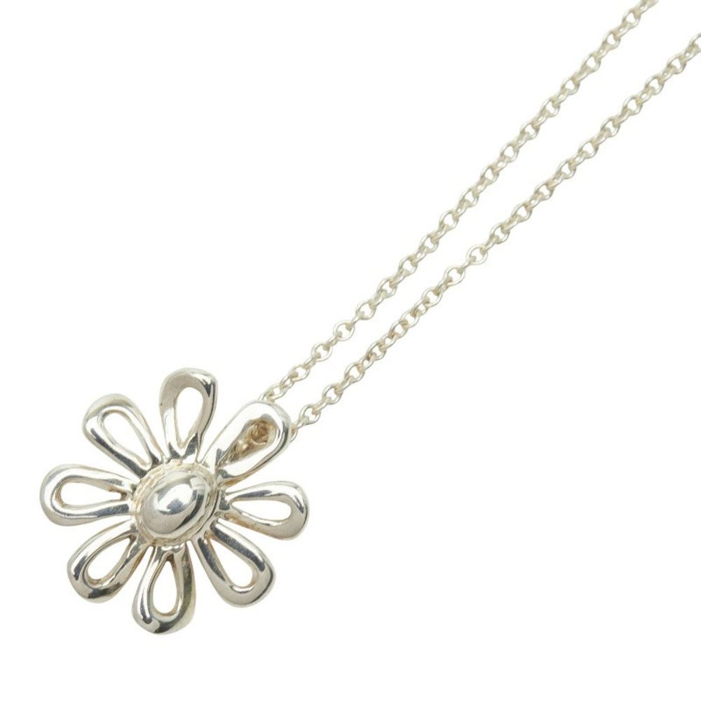 Tiffany Co Daisy Flower Necklace Silver TIFFANYCo